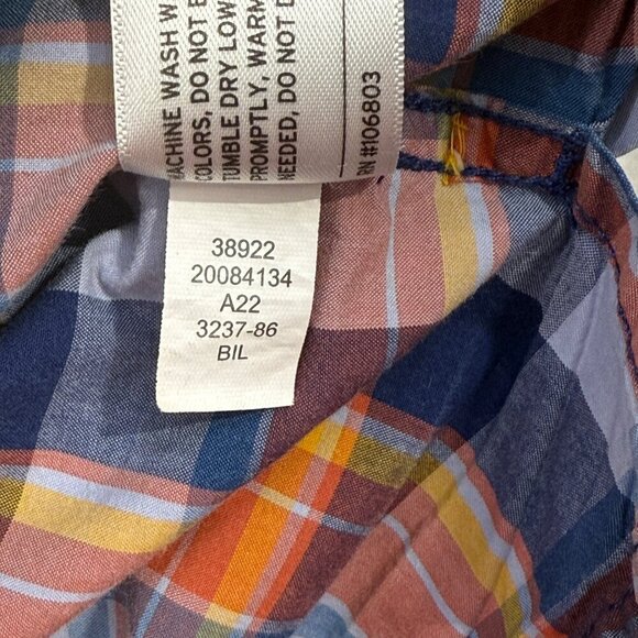 Duluth Trading Co BBQ Shirt Untucked Plaid Relaxed Fit S/S Cotton Preppy Mens M - Picture 9 of 12